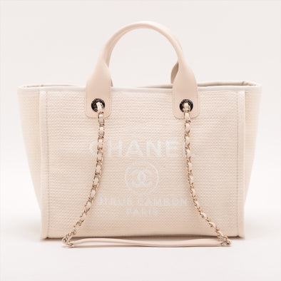 Chanel Beige Deauville MM Chain Tote Bag [Clearance Sale]