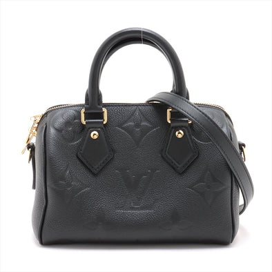 Louis Vuitton Noir Monogram Empreinte Leather Speedy Bandouliere 20 [Clearance Sale]