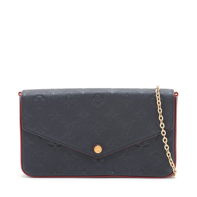 Louis Vuitton Marine Rouge Monogram Empreinte Leather Felicie Pochette [Clearance Sale]