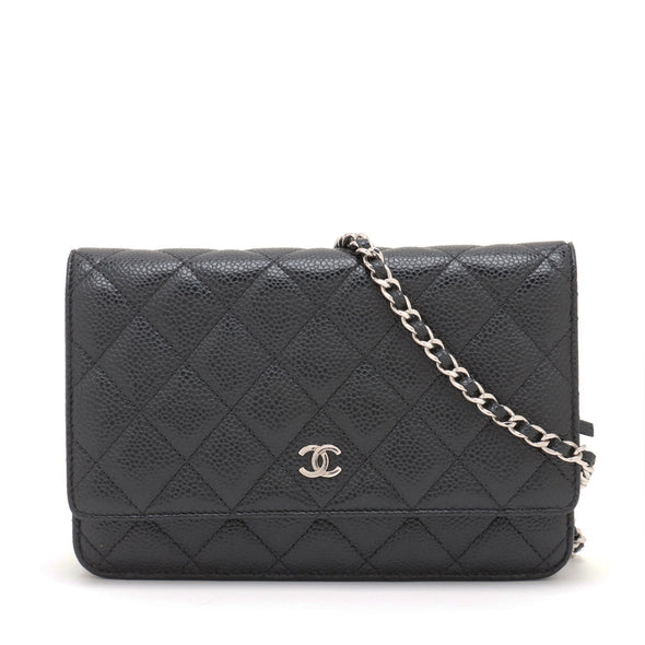 Chanel Black Caviar Leather Wallet On Chain [Clearance Sale]