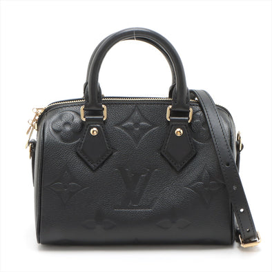 Louis Vuitton Noir Monogram Empreinte Leather Speedy Bandouliere 20 [Clearance Sale]