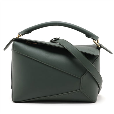 Loewe Green Calfskin Leather Small Puzzle Bag [Clearance Sale]