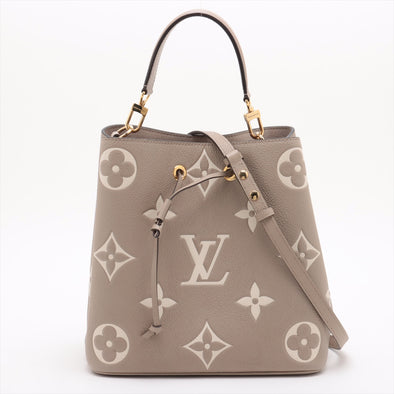 Louis Vuitton Tourterelle Bicolor Monogram Empreinte Leather NeoNoe MM [Clearance Sale]