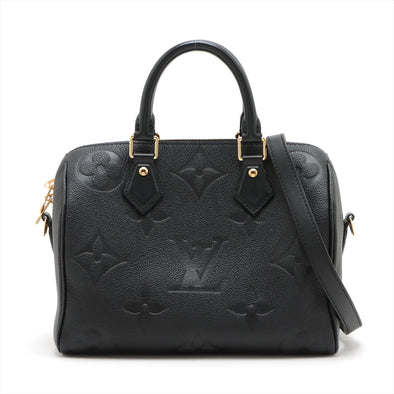 Louis Vuitton Noir Monogram Empreinte Leather Speedy Bandouliere 25 [Clearance Sale]