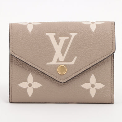 Louis Vuitton Tourterelle Bicolor Monogram Empreinte Leather Victorine Wallet [Clearance Sale]