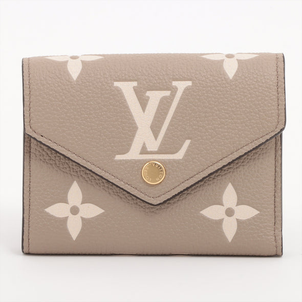 Louis Vuitton Tourterelle Bicolor Monogram Empreinte Leather Victorine Wallet [Clearance Sale]