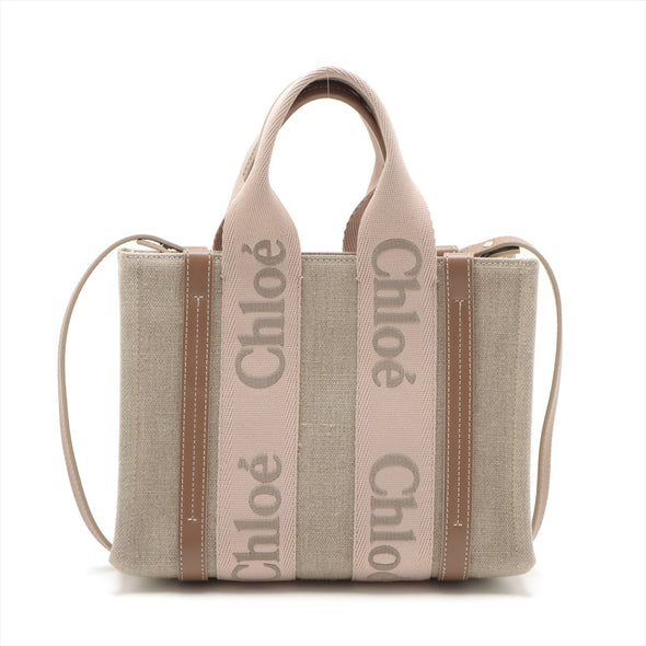 Chloe Pink Beige Woody Small Tote Bag [Clearance Sale]