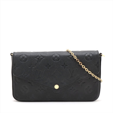 Louis Vuitton Noir Monogram Empreinte Leather Felicie Pochette [Clearance Sale]