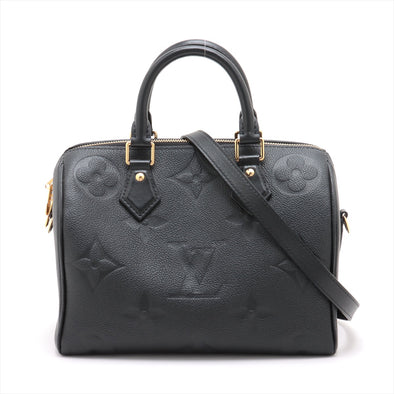 Louis Vuitton Noir Monogram Empreinte Leather Speedy Bandouliere 25 [Clearance Sale]