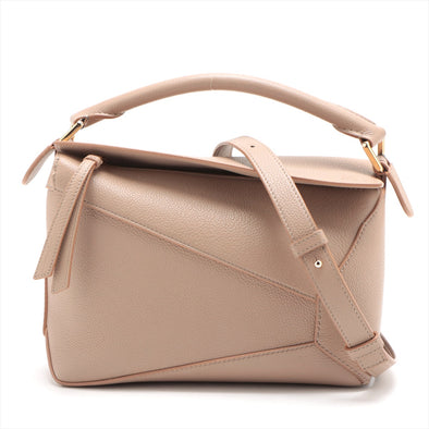 Loewe Beige Calfskin Leather Small Puzzle Bag [Clearance Sale]