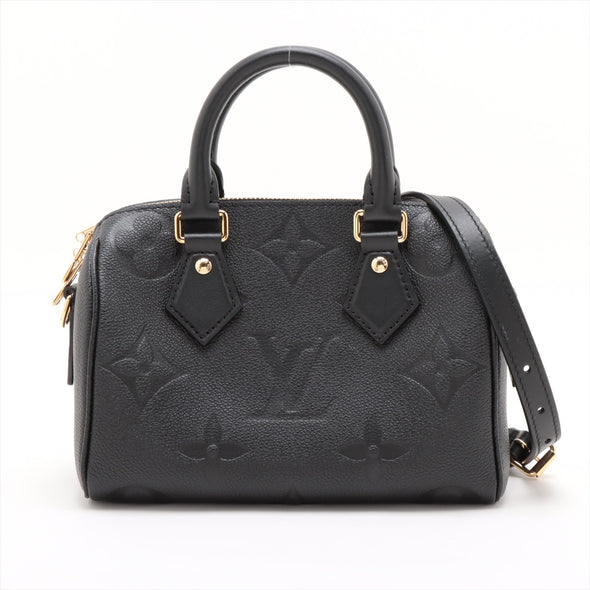 Louis Vuitton Noir Monogram Empreinte Leather Speedy Bandouliere 20 [Clearance Sale]