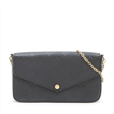 Louis Vuitton Noir Monogram Empreinte Leather Felicie Pochette [Clearance Sale]