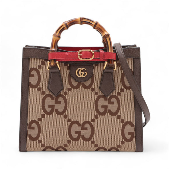 Gucci Brown GG Jumbo Small Diane Tote Bag [Clearance Sale]