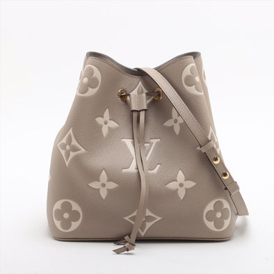 Louis Vuitton Tourterelle Bicolor Monogram Empreinte Leather Neonoe MM [Clearance Sale]