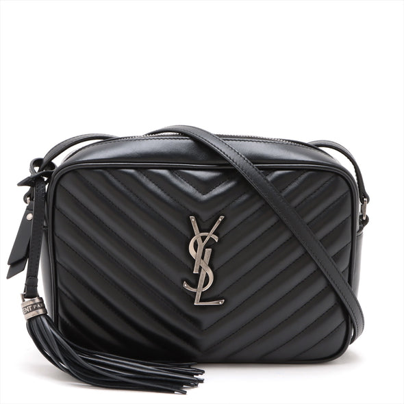 Saint Laurent Black Leather Lou Camera Bag [Clearance Sale]