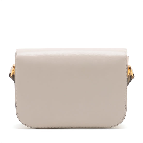 Gucci White Leather Horsebit 1955 Small Shoulder Bag [Clearance Sale]