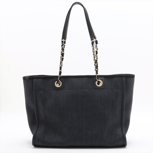 Chanel Black Deauville MM Chain Tote Bag [Clearance Sale]