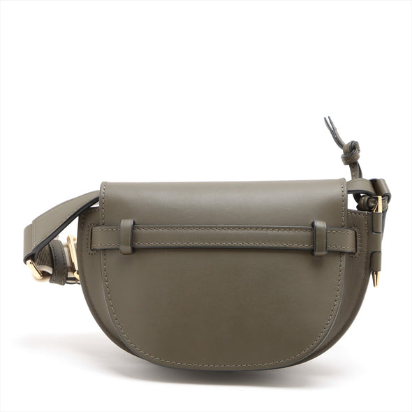 Loewe Khaki Calfskin Leather Mini Gate Bag [Clearance Sale]