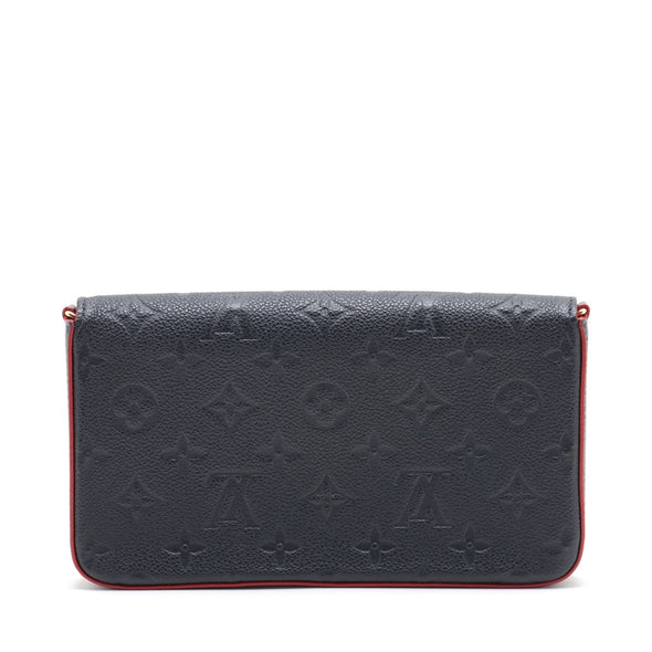 Louis Vuitton Marine Rouge Monogram Empreinte Leather Felicie Pochette [Clearance Sale]