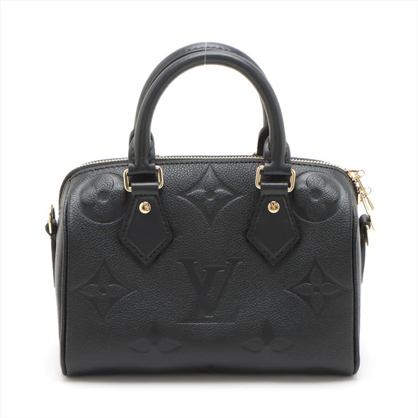 Louis Vuitton Noir Monogram Empreinte Leather Speedy Bandouliere 20 [Clearance Sale]