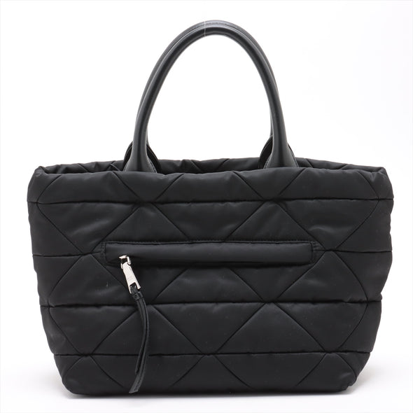 Prada Black Re-Nylon Triangle Padded Tote Bag [Clearance Sale]