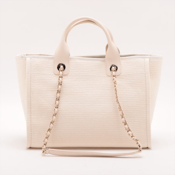 Chanel Beige Deauville MM Chain Tote Bag [Clearance Sale]