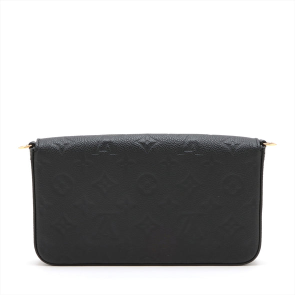 Louis Vuitton Noir Monogram Empreinte Leather Felicie Pochette [Clearance Sale]