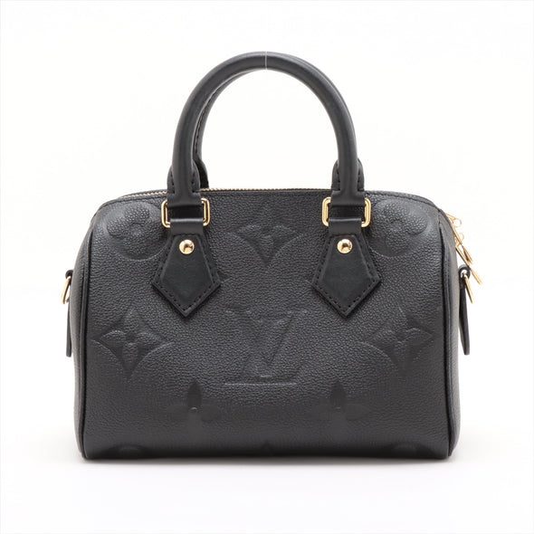 Louis Vuitton Noir Monogram Empreinte Leather Speedy Bandouliere 20 [Clearance Sale]