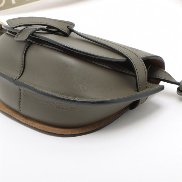 Loewe Khaki Calfskin Leather Mini Gate Bag [Clearance Sale]