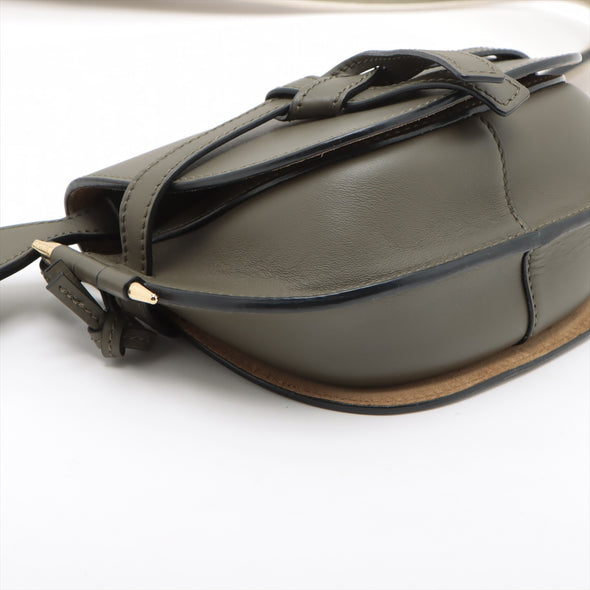 Loewe Khaki Calfskin Leather Mini Gate Bag [Clearance Sale]