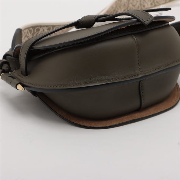 Loewe Khaki Calfskin Leather Mini Gate Bag [Clearance Sale]