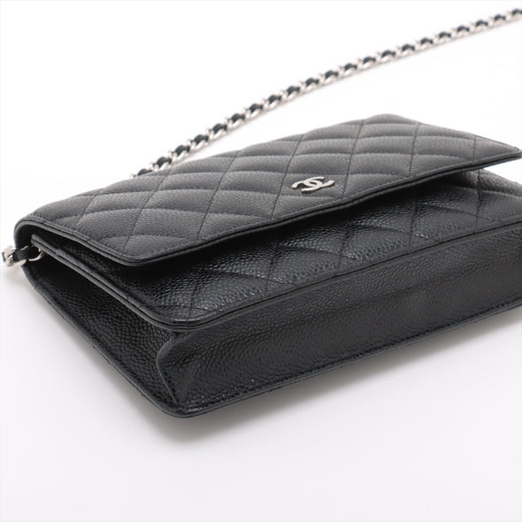 Chanel Black Caviar Leather Wallet On Chain [Clearance Sale]