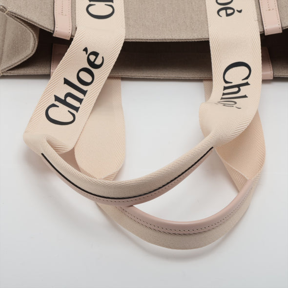 Chloe Pink Beige Woody Medium Tote Bag [Clearance Sale]