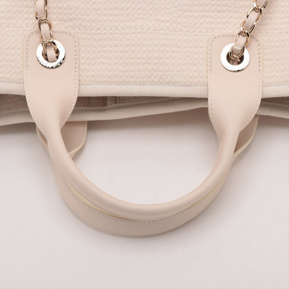 Chanel Beige Deauville MM Chain Tote Bag [Clearance Sale]