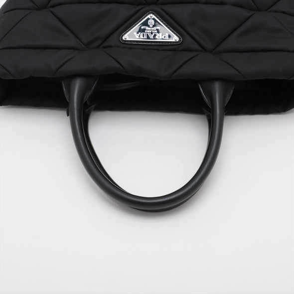 Prada Black Re-Nylon Triangle Padded Tote Bag [Clearance Sale]