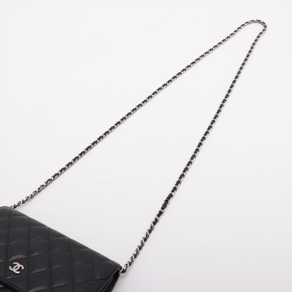 Chanel Black Caviar Leather Wallet On Chain [Clearance Sale]