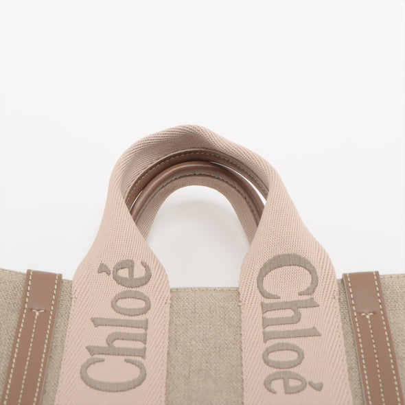 Chloe Pink Beige Woody Small Tote Bag [Clearance Sale]