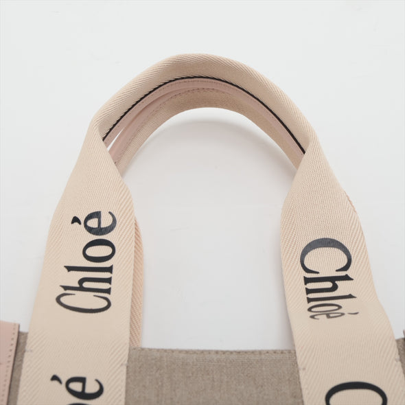 Chloe Pink Beige Woody Medium Tote Bag [Clearance Sale]