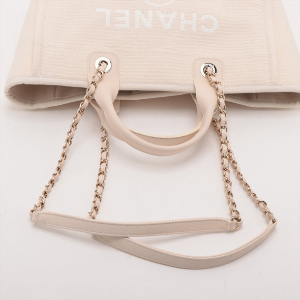 Chanel Beige Deauville MM Chain Tote Bag [Clearance Sale]