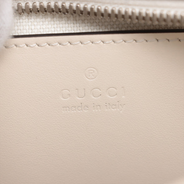 Gucci White Leather GG Marmont Small Shoulder Bag [Clearance Sale]