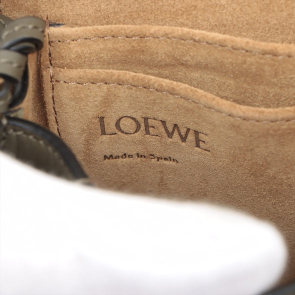 Loewe Khaki Calfskin Leather Mini Gate Bag [Clearance Sale]