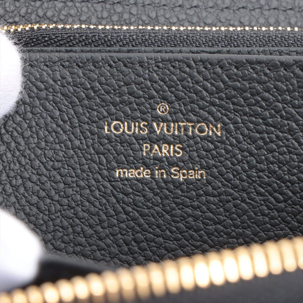 Louis Vuitton Black Beige Bicolor Monogram Empreinte Leather Zippy Wallet [Clearance Sale]