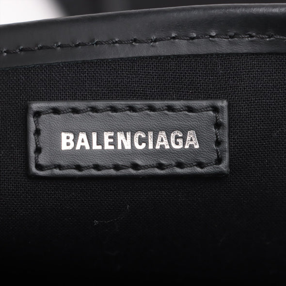 Balenciaga Black Canvas Navy Cabas XS [Clearance Sale]