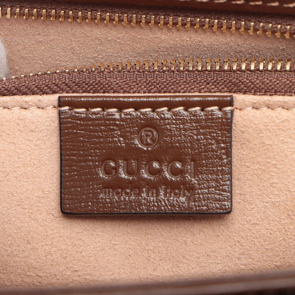 Gucci Brown GG Supreme Gucci Horsebit 1955 Small Shoulder Bag [Clearance Sale]