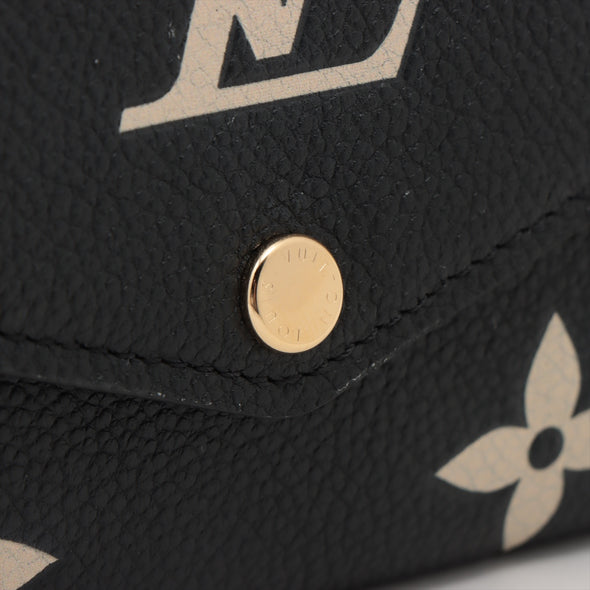 Louis Vuitton Black Beige Bicolor Monogram Empreinte Leather Sarah Wallet [Clearance Sale]