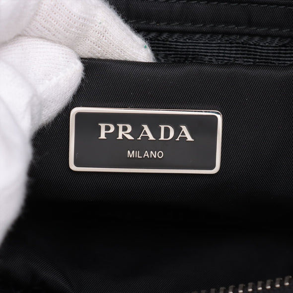 Prada Black Re-Nylon Triangle Padded Tote Bag [Clearance Sale]