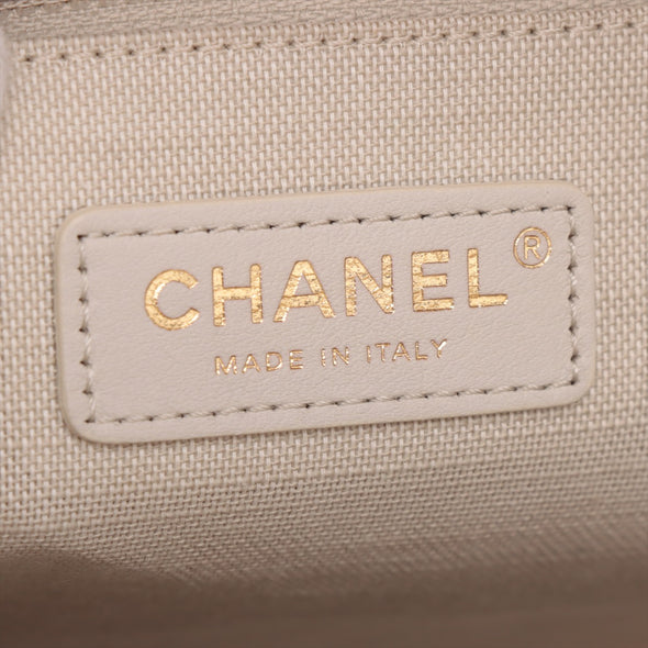 Chanel Beige Deauville MM Chain Tote Bag [Clearance Sale]