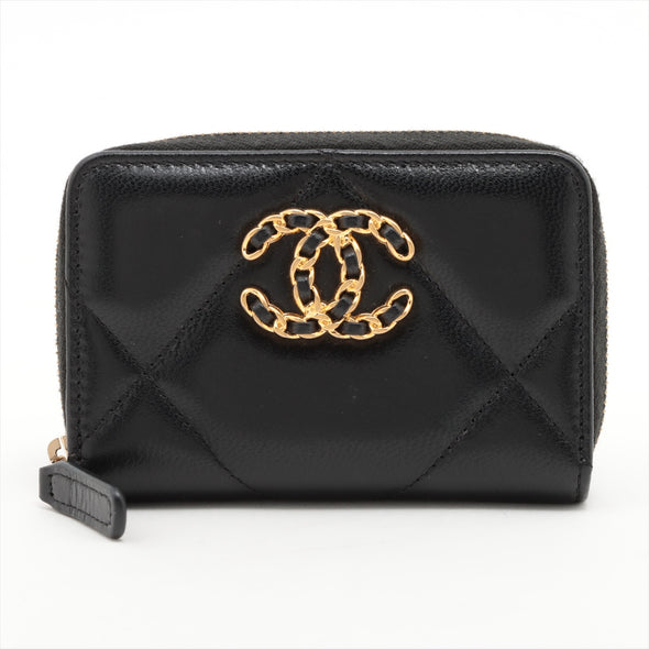 Chanel Black Nappa Leather Chanel 19 Coin Purse [Clearance Sale]