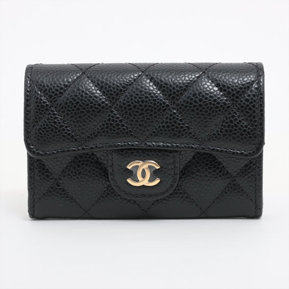 Chanel Black Caviar Leather Card Case [Clearance Sale]