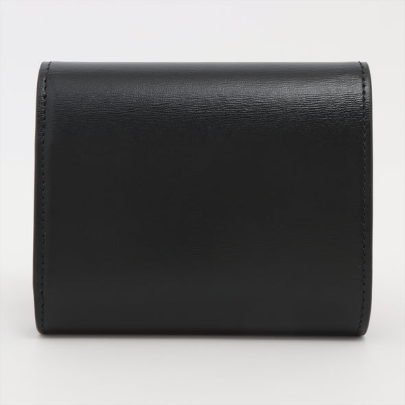 Celine Black Leather Triomphe Small Flap Wallet [Clearance Sale]